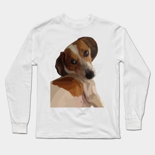 Cute brown and White puppy Long Sleeve T-Shirt